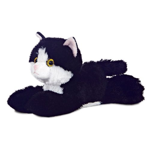 Mini Flopsies Maynard Black/White Cat 8In