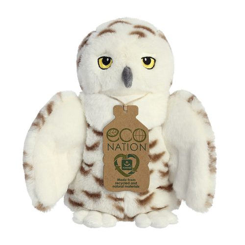 Eco Nation Snowy Owl 8In