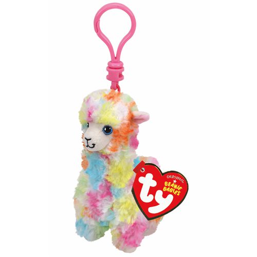 Lola Multi Coloured Llama - Beanie - Key Clip