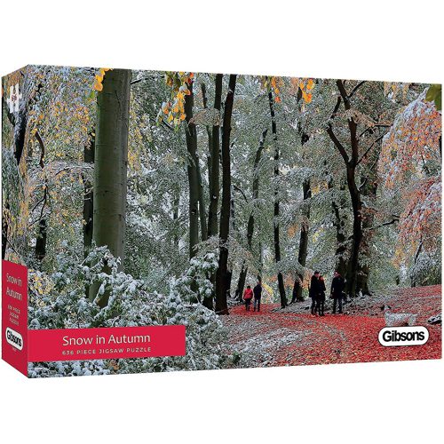 Snow in Autumn 636 Panoramic Puzzle