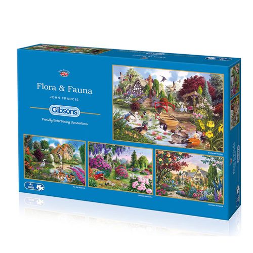 Flora & Fauna Puzzle (4 x 500 pieces)