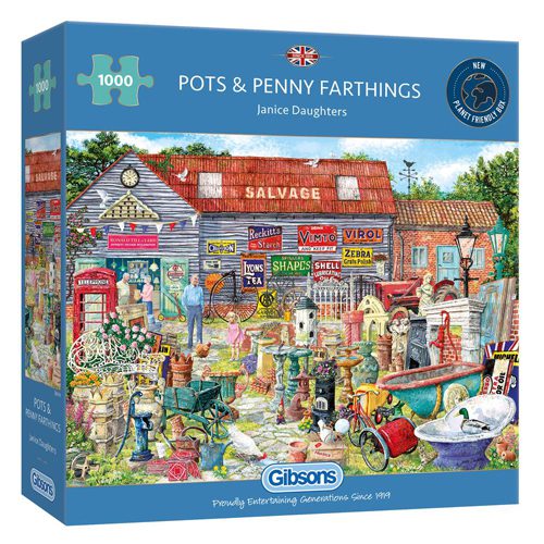 Pots & Penny Farthings Puzzle (1000 pieces)