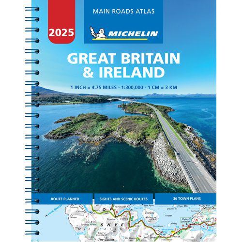 Great Britain & Ireland 2025 - Mains Roads Atlas (A4-Spiral) - Spiral Bound