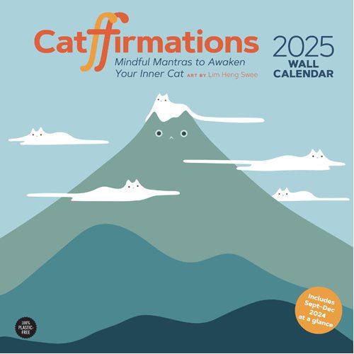 Catffirmations 2025 Wall Calendar - Hardback